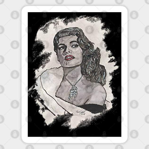 Rita Hayworth Sticker by BladeAvenger